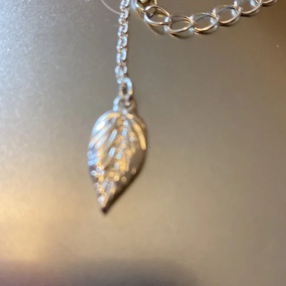 Charmed Y Drop Necklace Leaf - Picture 2 of 8